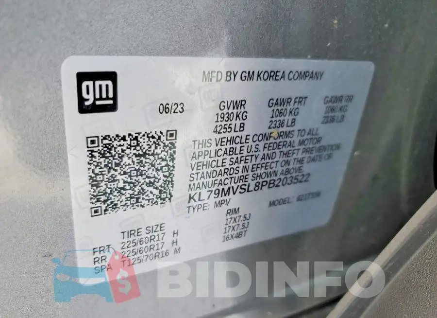 KL79MVSL8PB203522 Photo# 13