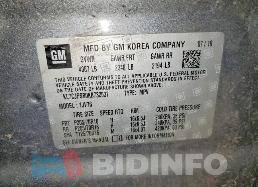 KL7CJPSB0KB732537 Photo# 14