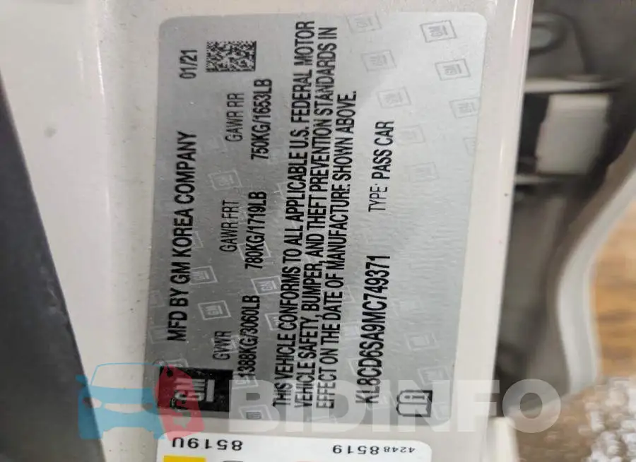 KL8CD6SA9MC749371 Photo# 13