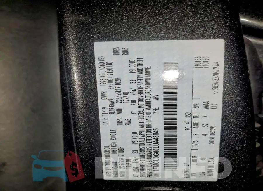 1FMCU0G60LUA48845 Photo# 12