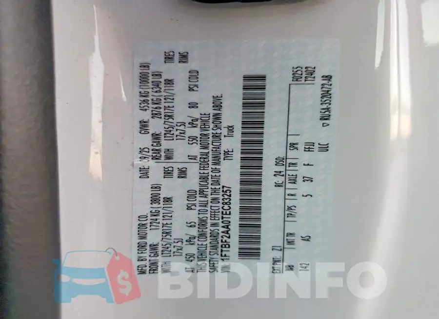 1FTBF2AA0TEC83257 Photo# 13