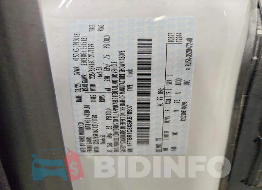 1FTBR1C8XSKB10907 Photo# 13