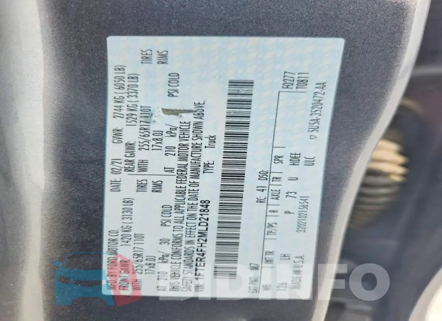 1FTER4FH2MLD21848 Photo# 13
