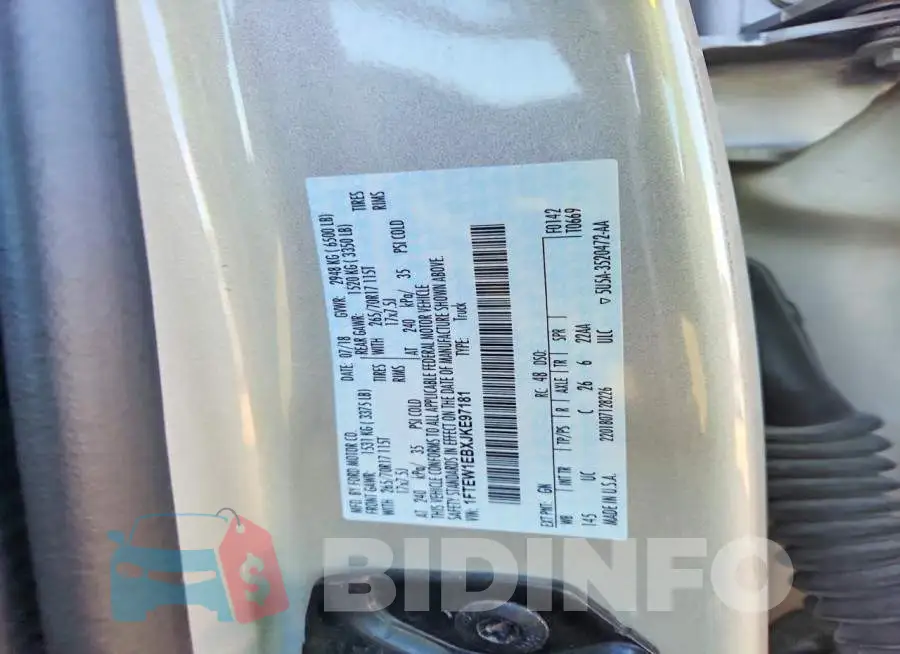 1FTEW1EBXJKE97181 Photo# 12