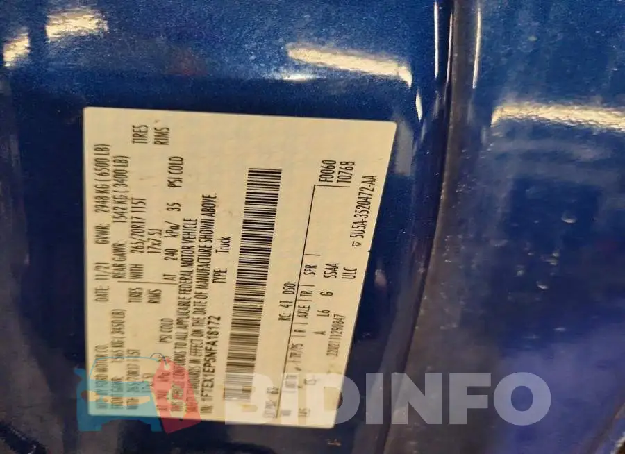 1FTEX1EP5NFA18172 Photo# 12