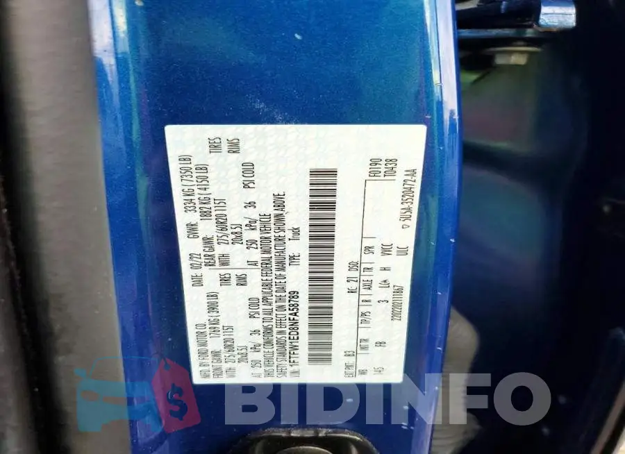 1FTFW1ED8NFA58789 Photo# 13