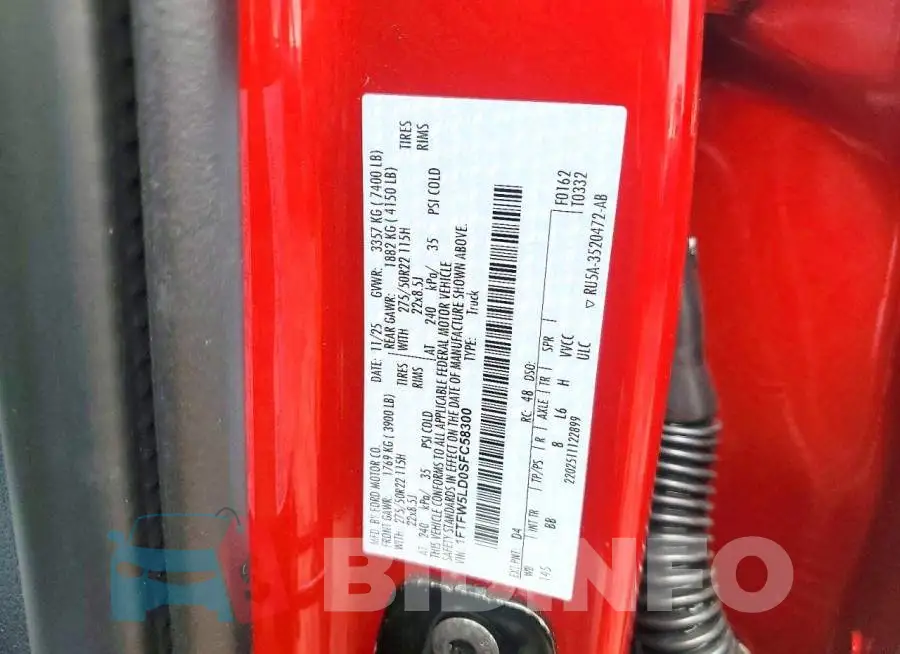 1FTFW5LD0SFC58300 Photo# 11