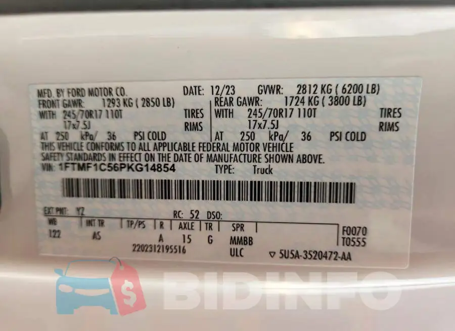 1FTMF1C56PKG14854 Photo# 12