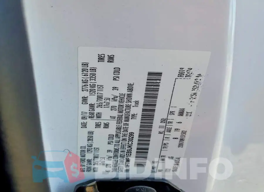 1FTMF1EB9JKC30299 Photo# 12