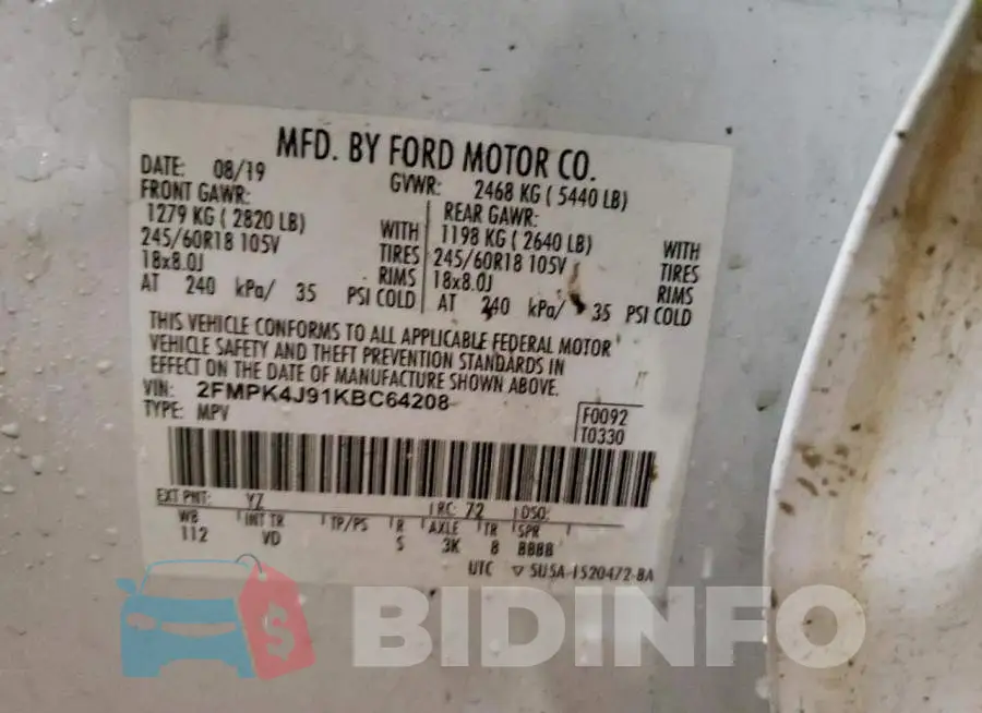 2FMPK4J91KBC64208 Photo# 14