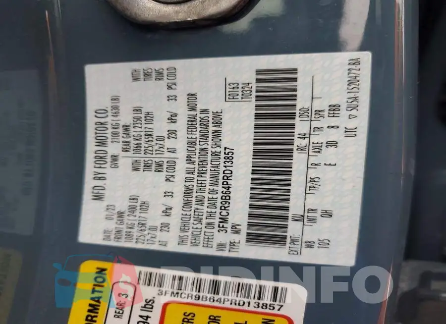 3FMCR9B64PRD13857 Photo# 13