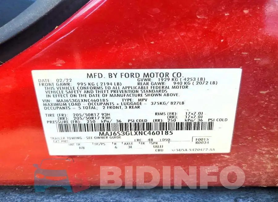 MAJ6S3GLXNC460185 Photo# 12