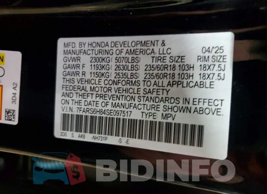 7FARS6H84SE097517 Photo# 14