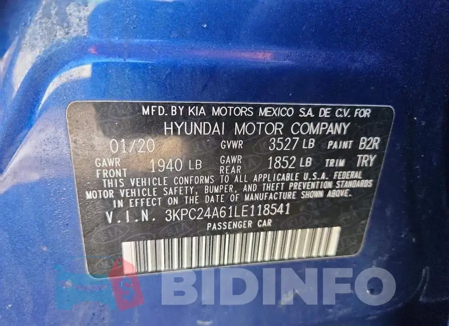 3KPC24A61LE118541 Photo# 13