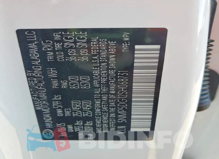5NMP5DG12SH068731 Photo# 13