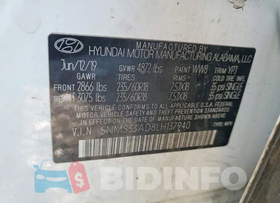 5NMS33AD8LH137940 Photo# 14