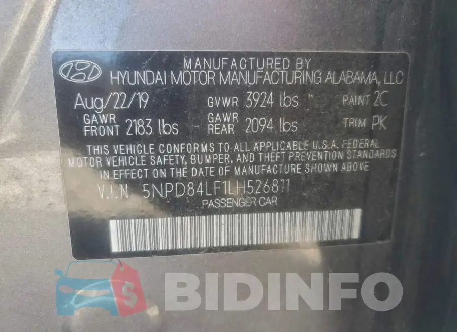 5NPD84LF1LH526811 Photo# 13