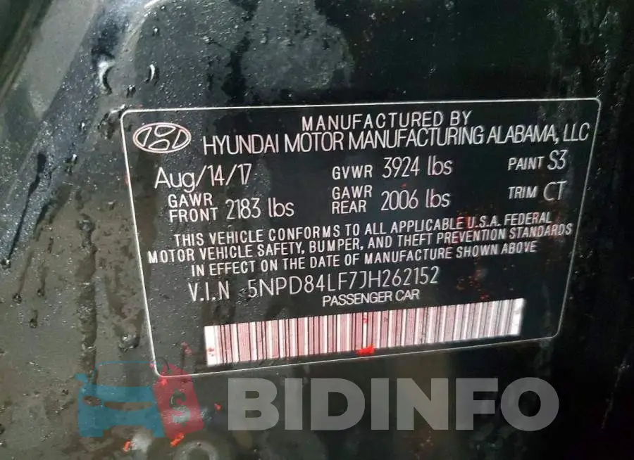 5NPD84LF7JH262152 Photo# 12