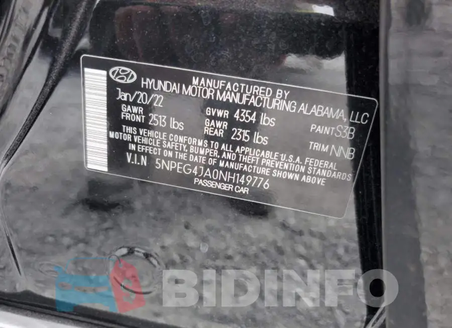 5NPEG4JA0NH149776 Photo# 12