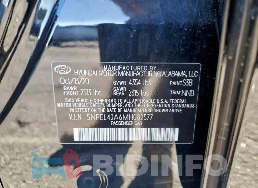 5NPEL4JA6MH082577 Photo# 12