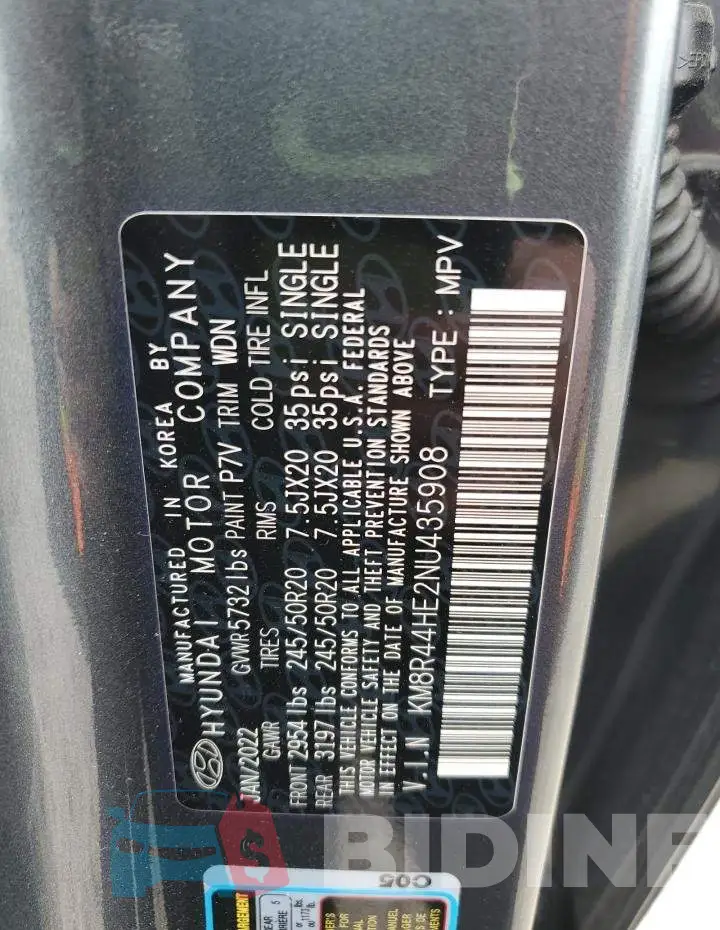 KM8R44HE2NU435908 Photo# 14