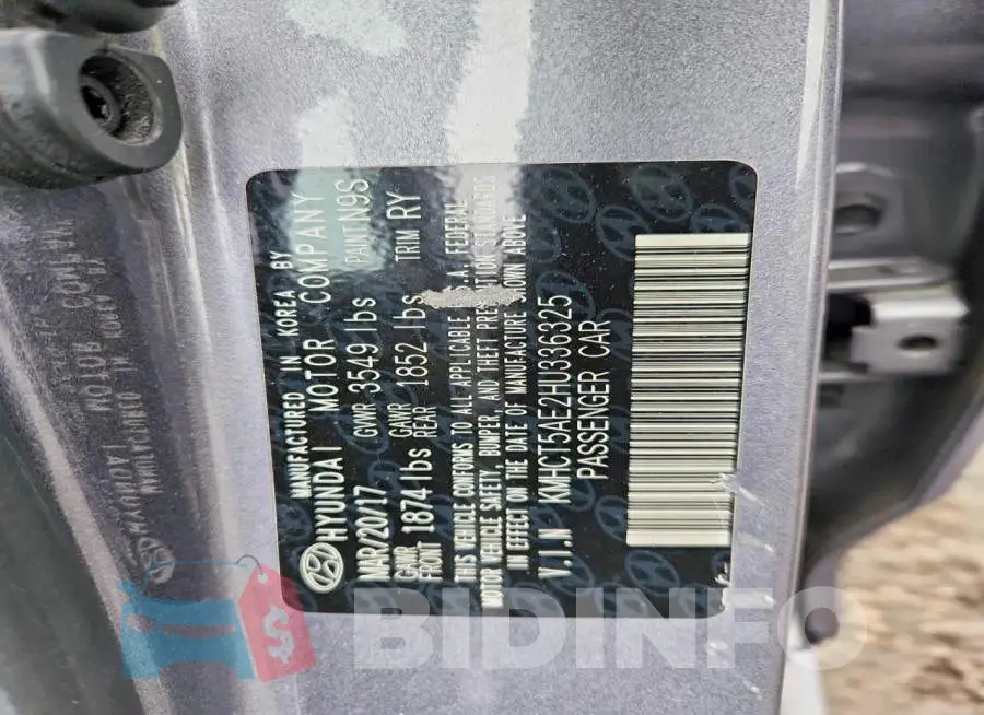 KMHCT5AE2HU336325 Photo# 13