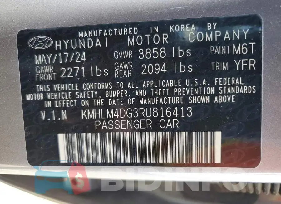 KMHLM4DG3RU816413 Photo# 12