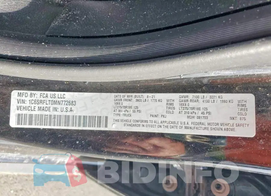 1C6SRFLT0MN772683 Photo# 12