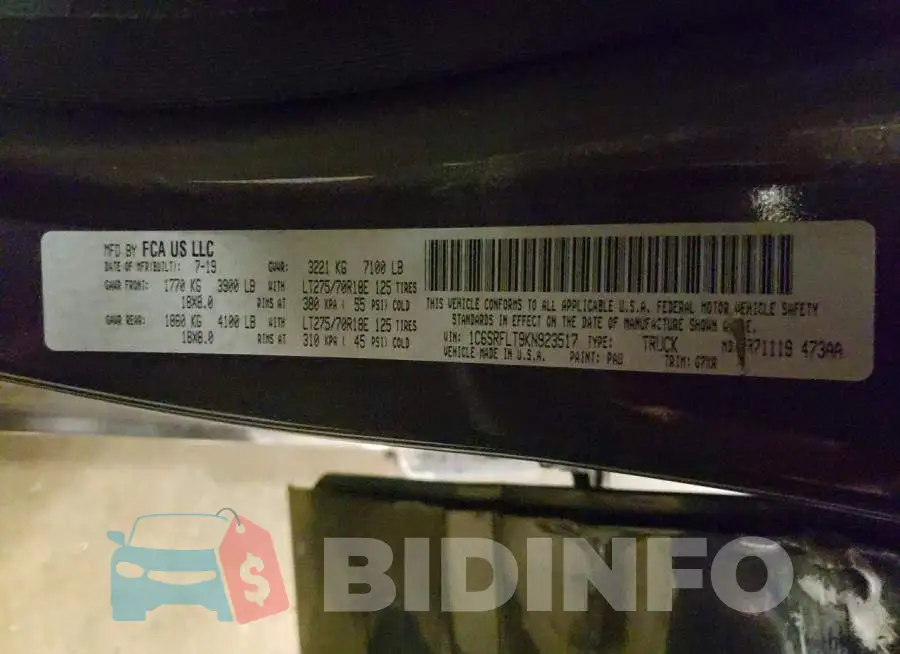 1C6SRFLT9KN923517 Photo# 12