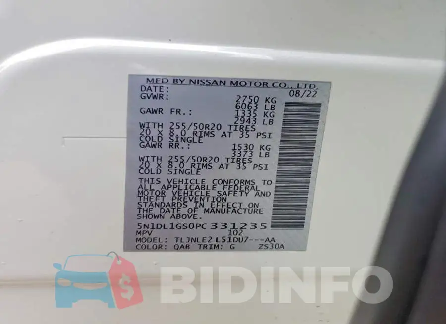5N1DL1GS0PC331235 Photo# 13