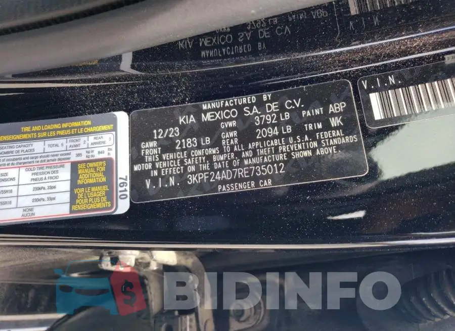 3KPF24AD7RE735012 Photo# 12