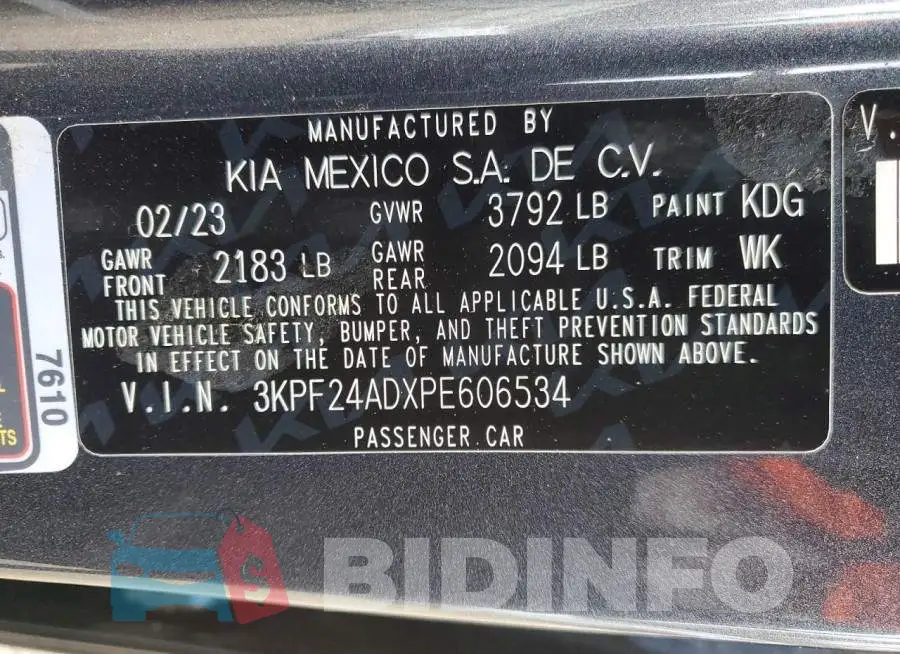 3KPF24ADXPE606534 Photo# 12