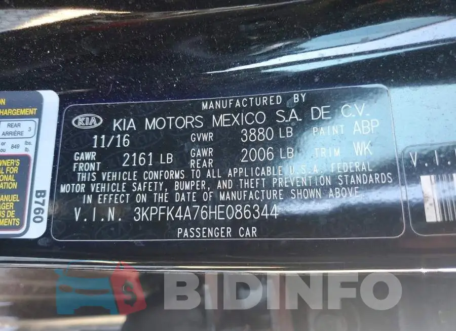 3KPFK4A76HE086344 Photo# 12