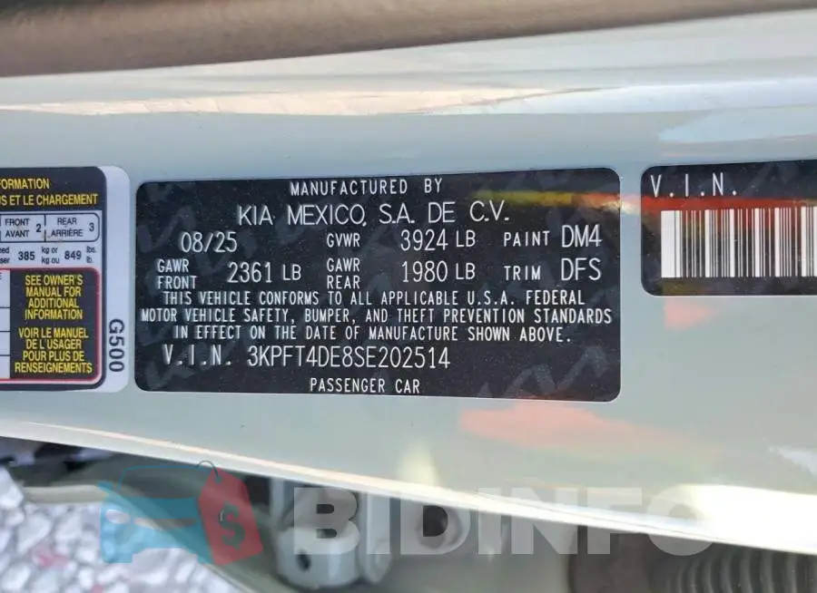3KPFT4DE8SE202514 Photo# 13