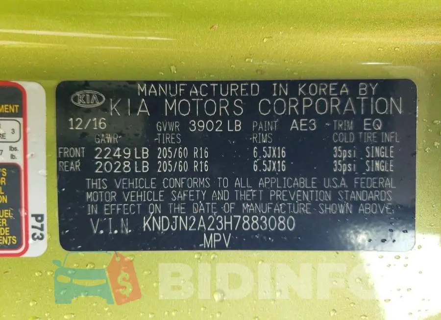 KNDJN2A23H7883080 Photo# 13