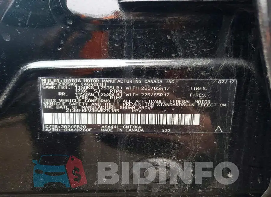 2T3BFREV3HW675185 Photo# 12