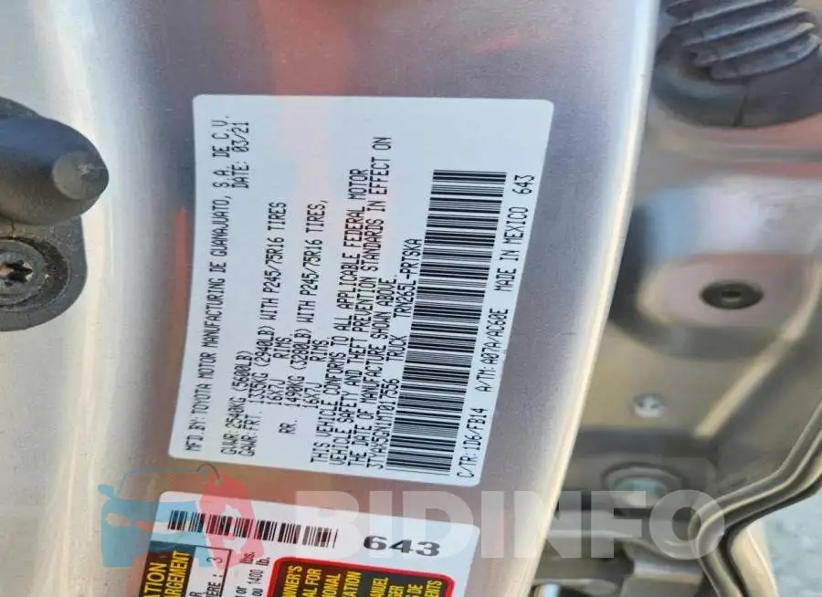 3TYAX5GN1MT017556 Photo# 12