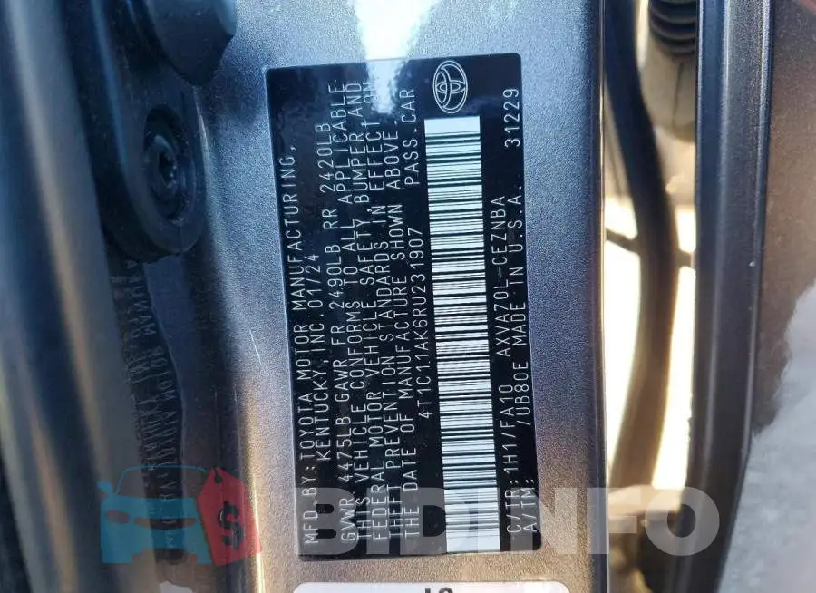 4T1C11AK6RU231907 Photo# 12