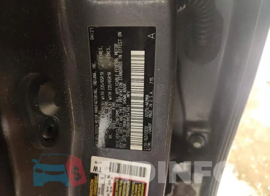 5TDGZRBH1MS541461 Photo# 13