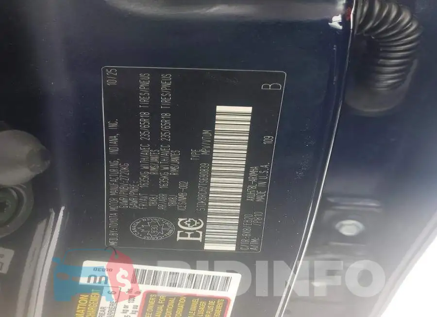 5TDKBRCH7TS690839 Photo# 14