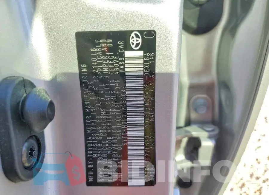5YFB4MDE0SP283082 Photo# 12