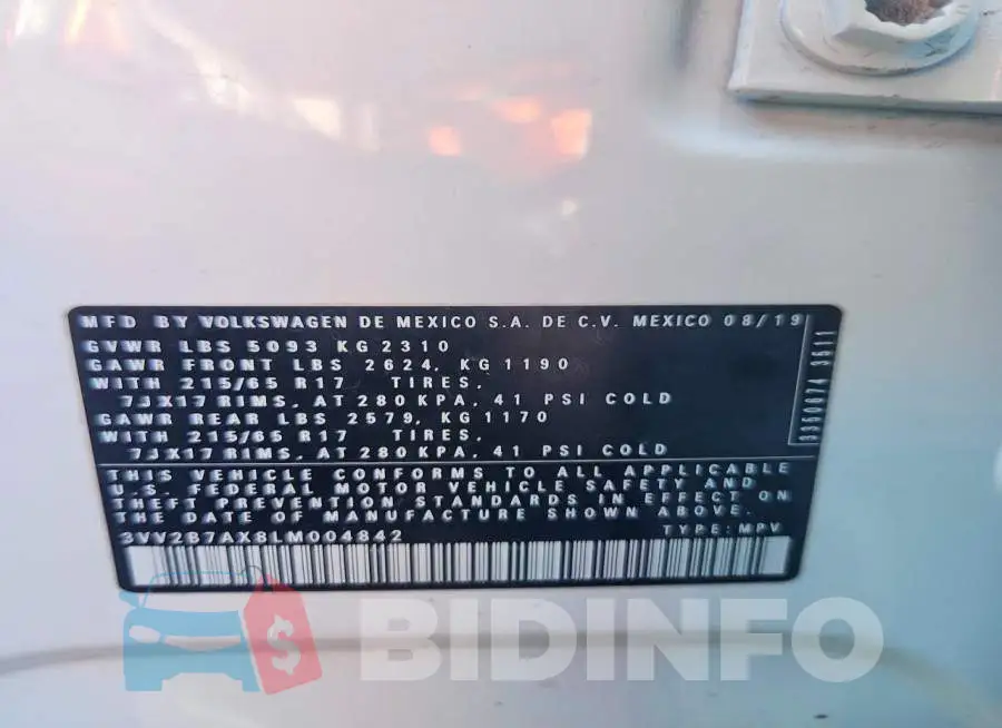 3VV2B7AX8LM004842 Photo# 13