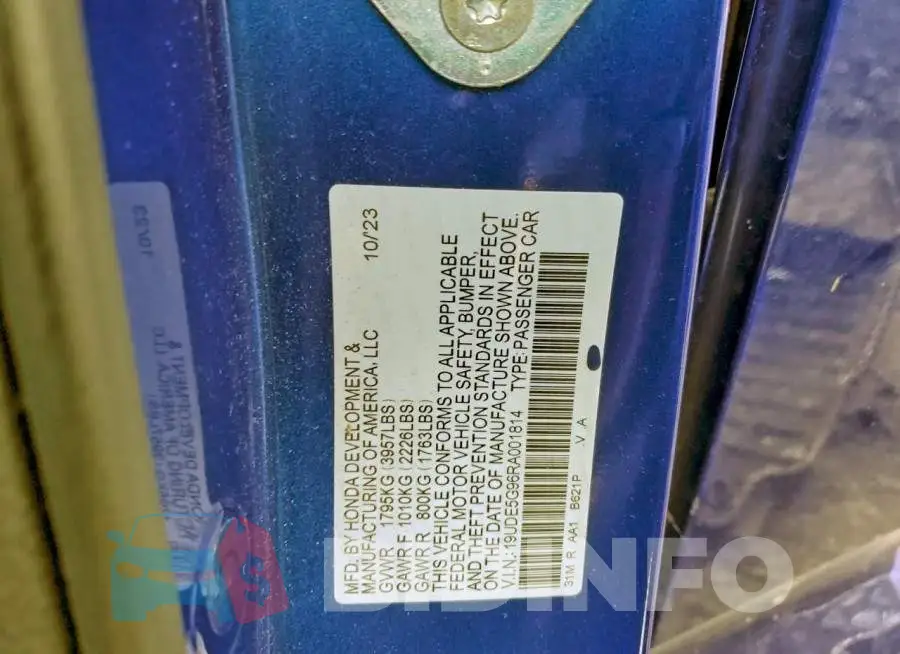 19UDE5G96RA001814 Photo# 13