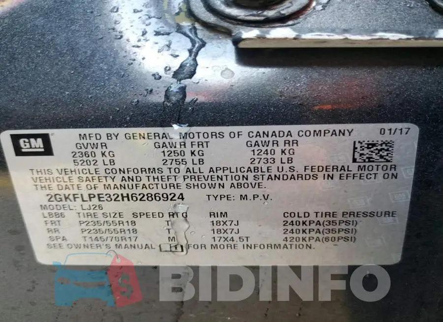 2GKFLPE32H6286924 Photo# 13