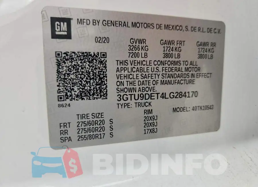 3GTU9DET4LG284170 Photo# 12