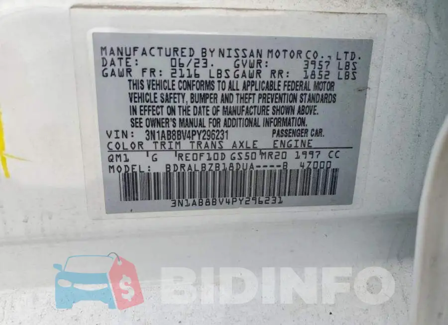 3N1AB8BV4PY296231 Photo# 12