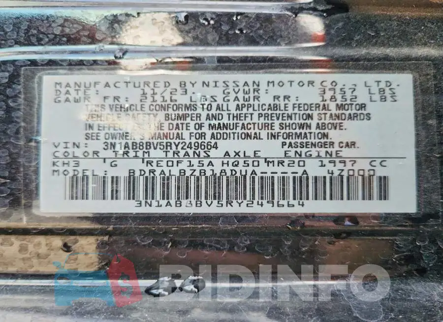 3N1AB8BV5RY249664 Photo# 11