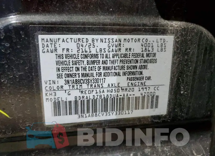 3N1AB8CV3SY330117 Photo# 13
