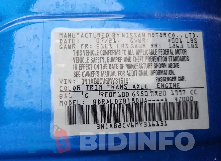 3N1AB8CV6MY316151 Photo# 13