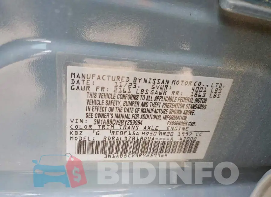 3N1AB8CV9RY259984 Photo# 13